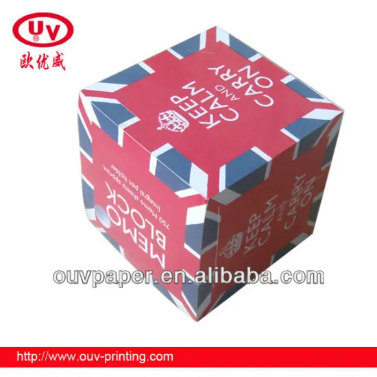 Custom made paper cube memo pad,small size cheap bulk blank notepad