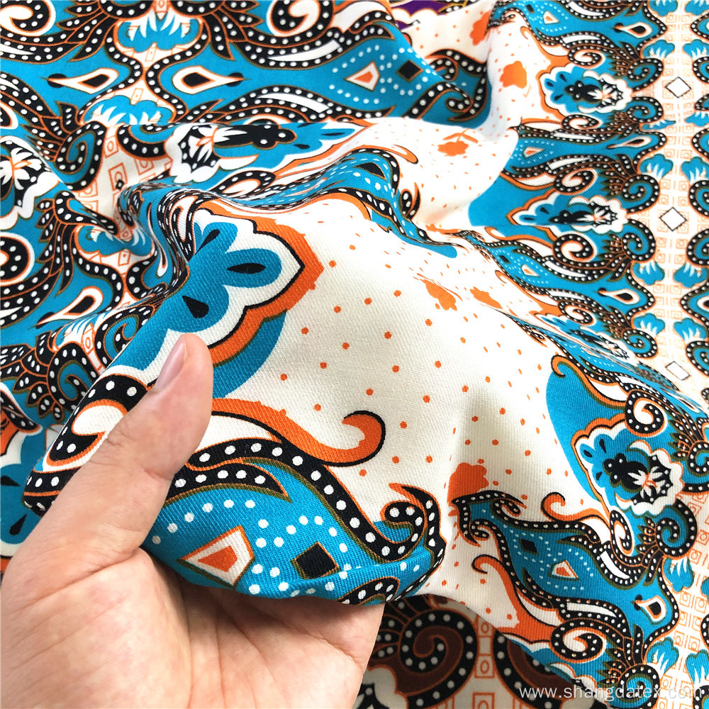 Exotic Design Rayon Twill Printed High Quality Fabric