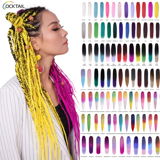 over 100 colors braiding hair pre stretch amour, glamour pre stretched hair in stock