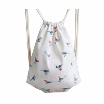 Popular Unisex Canvas Variety Cartoon Printed Wholesale Drawstring Bags For Sale