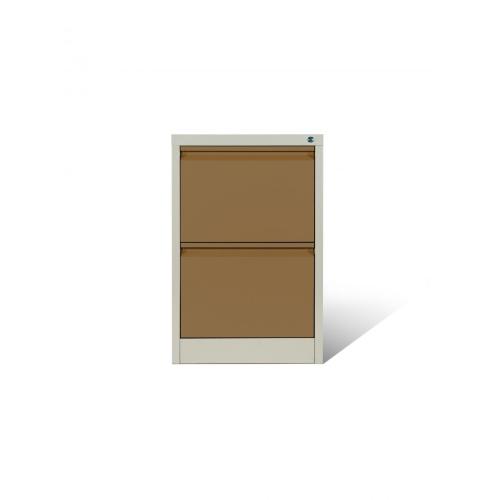 Небольшой стальной картотечный шкаф с 2 ящиками для хранения файлов