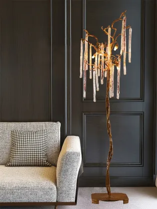 Copper Light Decoration Floor Lamp - Water Drop Floor Light