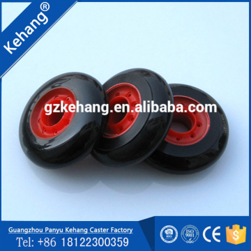 Black big rubber wheel 80mm for the travel luggage strap