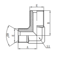 Idraulico 6B9 BSP maschio 60 ° adattatore passaparete