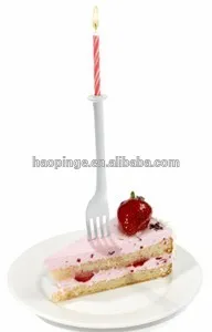 12Pcs unique birthday cake candles with fork