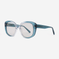 Retro Round Acetate Female Sunglasses