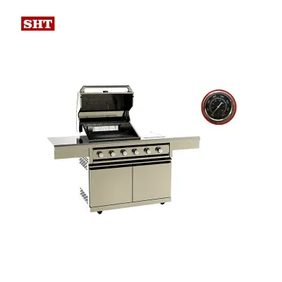 Easy Folded Outdoor BBQ Gas Grill with 6 Main Burners