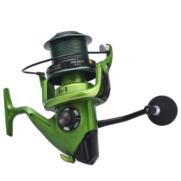 Green Metal Deep Sea Fishing Reels: Distant Wheel, Long Cast Raft Wheel, and Bait Casting Reels