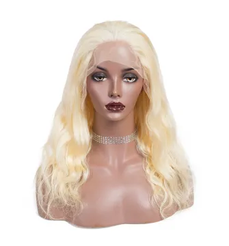 Wholesale body wave lace front wigs 100% raw human hair13x6 full lace wig 613 blonde lace front human hair wigs