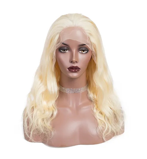 Wholesale body wave lace front wigs 100% raw human hair13x6 full lace wig 613 blonde lace front human hair wigs