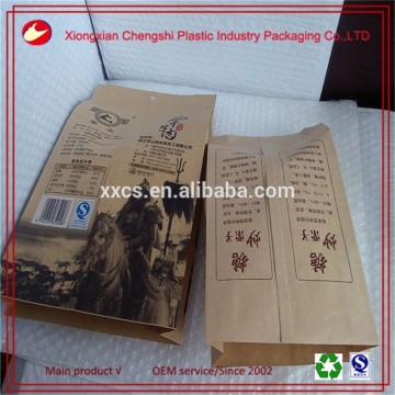 Side gusset kraft paper packaging bags for bread