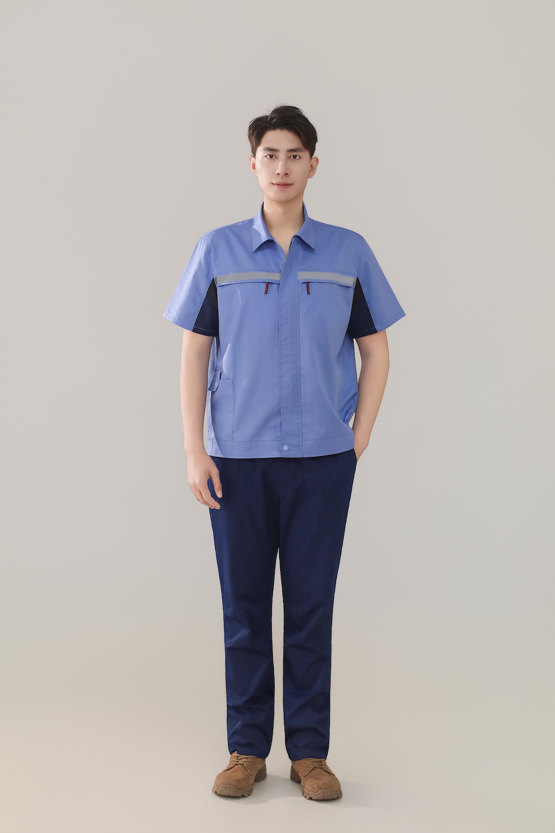 গ্রীষ্মকালীন কাজের পোশাক শীর্ষ - হালকা নীল