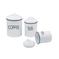 Galvanized Metal Kitchen Storage Canisters With Lids