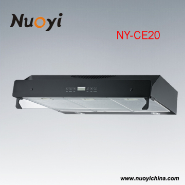 slim round cooker hood with flat filter