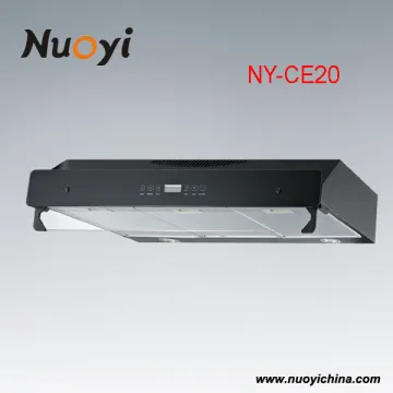 slim round cooker hood with flat filter