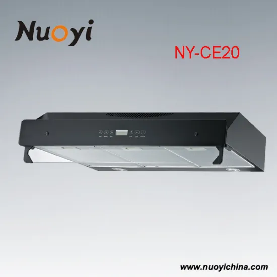 slim round cooker hood with flat filter