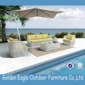 Popular stylish SGS PE garden wicker sofa