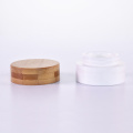 China White cream jar with bamboo lid Factory