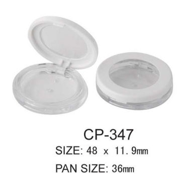 Plastic Cosmetic Compact Powder Case With Transparent Window