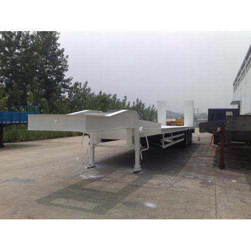 Low bed flatbed semi trailer 2* 20ft
