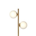 White glass ball floor lamp