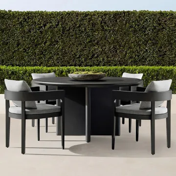 Aluminum Outdoor Dining Set for Restaurants: Tables and Chairs