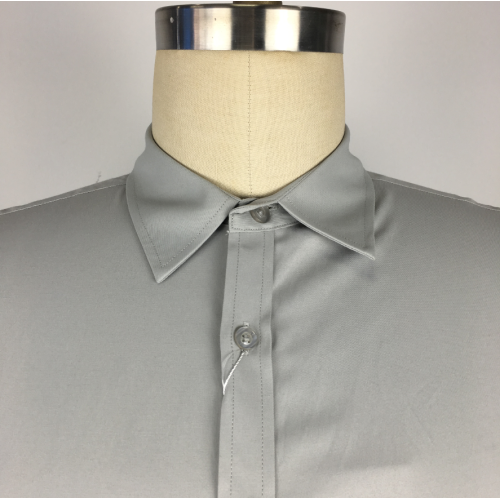 Light grey Casual Cotton Solid Shirt