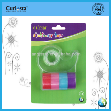 stationry color tape with mini dispenser set