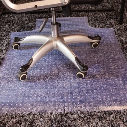 Clear Office Chair Mat with Spikes for Carpet