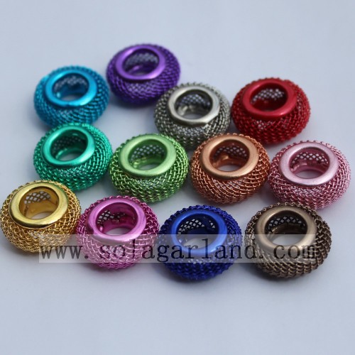 Commercio all'ingrosso metallo stile europeo cava grande foro europeo Metal Beads