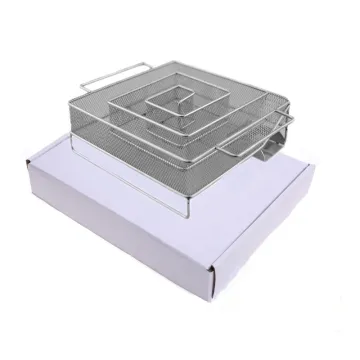 Portable 19cm Square Stainless Steel BBQ Smoker for Wood Chips - 10 Hours Cold Smoking