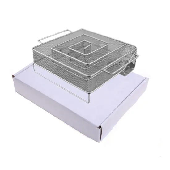 Portable 19cm Square Stainless Steel BBQ Smoker for Wood Chips - 10 Hours Cold Smoking