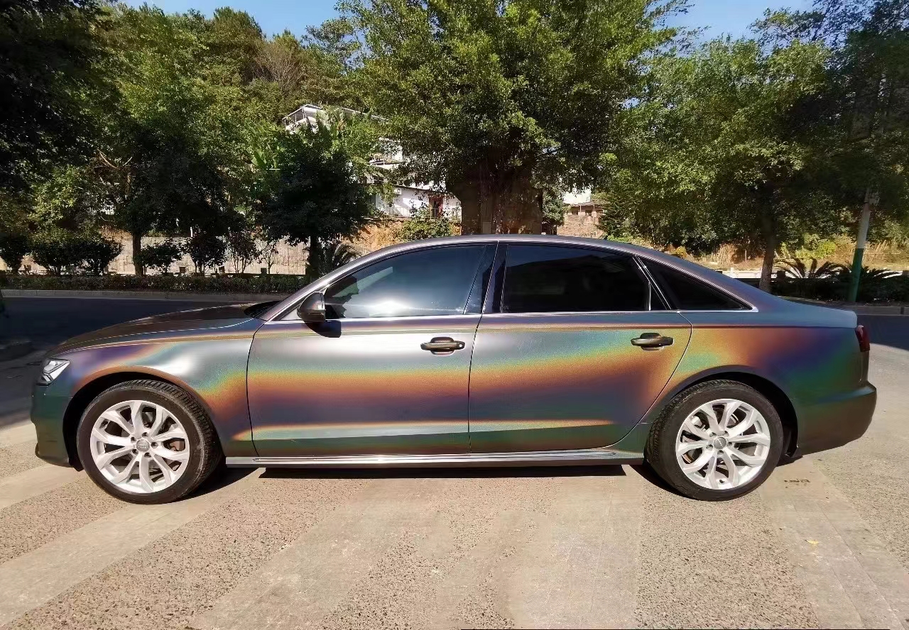 Matte Rainbow Laser Grey Car Vinyl