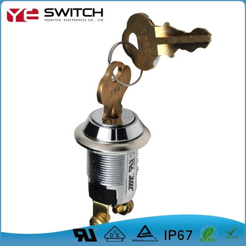 Momentary spring-reset screw terminal Style key switch