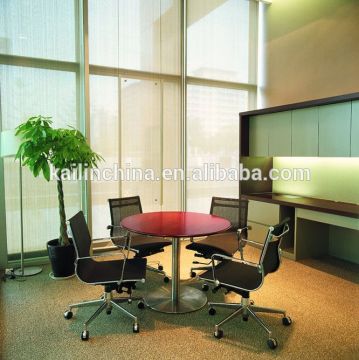 T29 latest durable metal powder coated leg wood top OEM factory direct price green material customized round tea coffee table