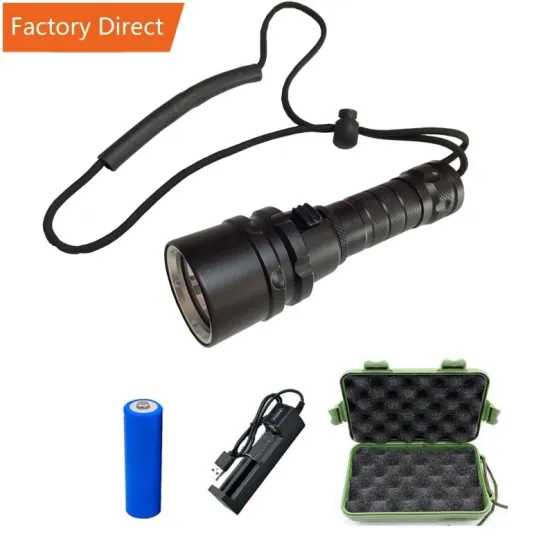 QXMOVING 100m Underwater Rechargeable Diving Torch: Super Bright & Waterproof