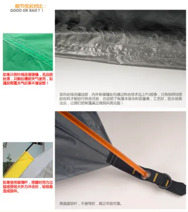 Outdoor portable double rainproof camping tent aluminum pole tent