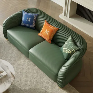Modern Designs Customizable Sized Top Genuine Leather Furniture Sofa Living Room Set Luxury Leather Fabric Sofa