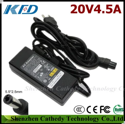 20V4.5A Adapter for Fujitsu Siemens Laptop, 5.5x2.5mm