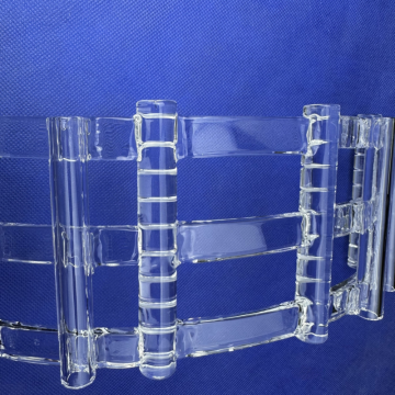 Custom Quartz Boat Cleaning Basket - 2/3/4/6/8 Inch Silicon Chip Cleaning Rack Slotted Quartz Boat