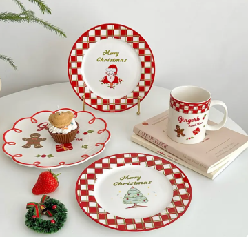 European-style luxury Christmas plate