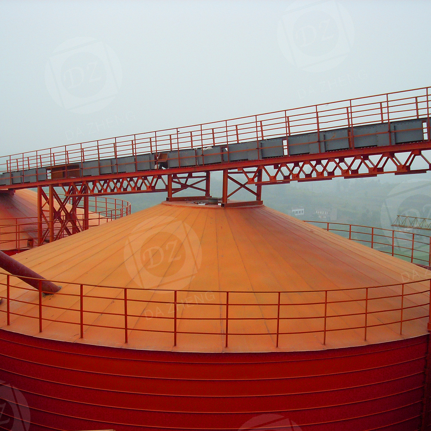 Mineral processing plant ore powder silo