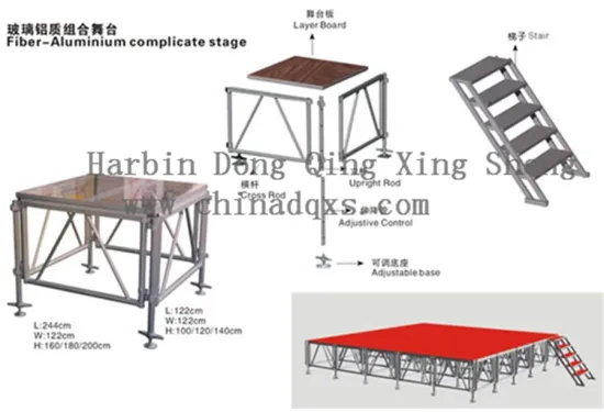Fiber-aluminum complicate stage
