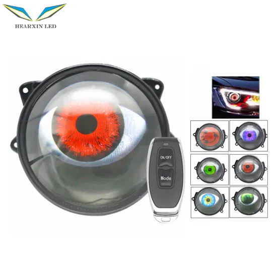 3 Inch 6 Mode LED Devil Eyes Car Fog Lamp Decoration Lights with Remote Control