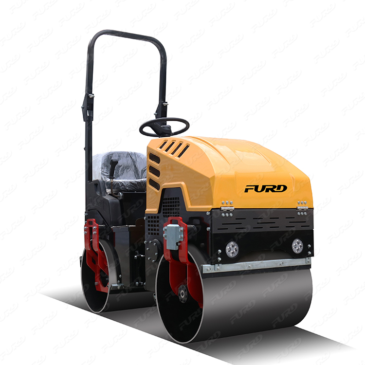 1 ton hot sale double drum ride -on road roller