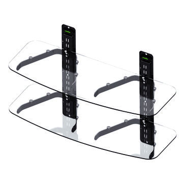DVD Rack, Clear or Black Glass Available