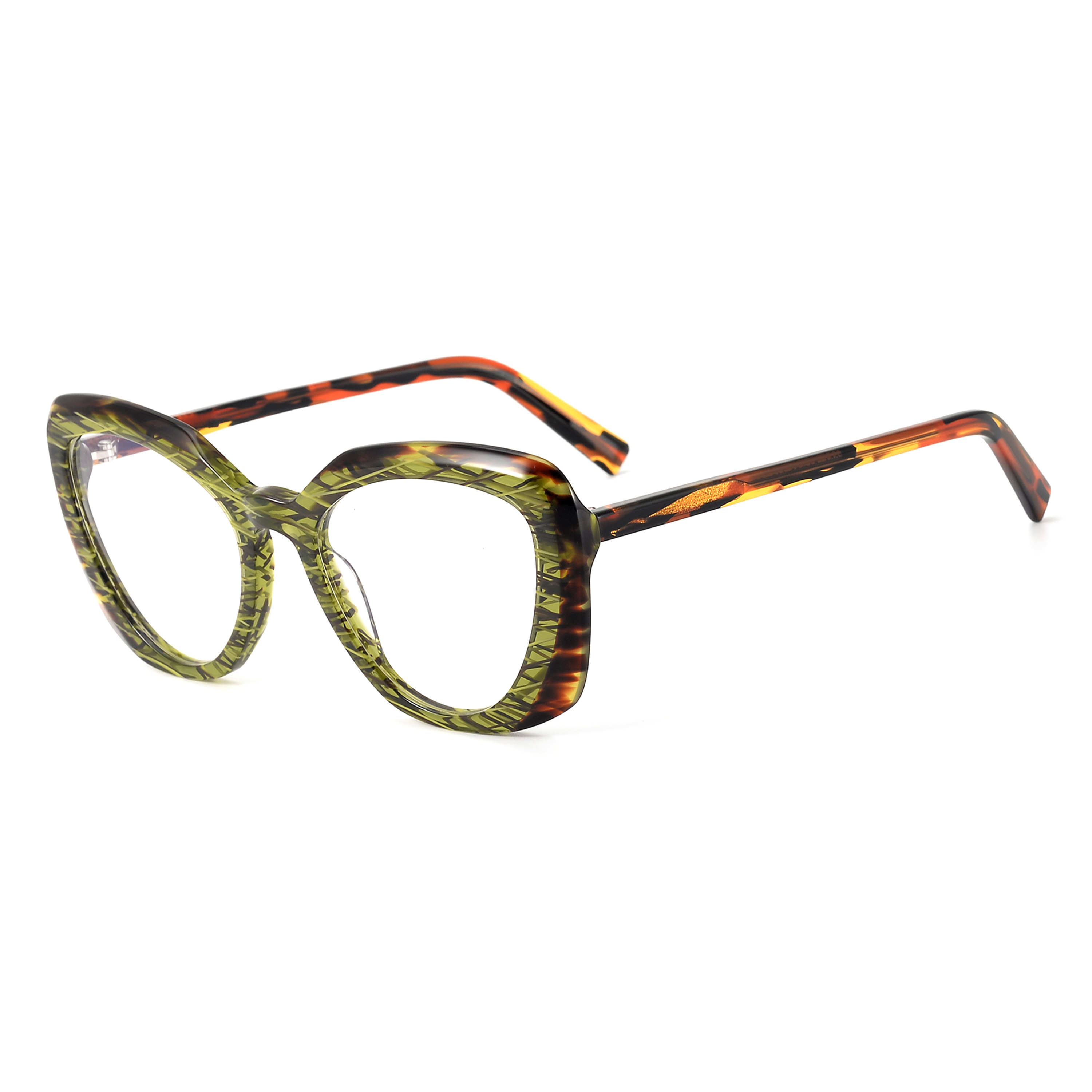 Cat Eye Lamination Acetate Eyeglasses