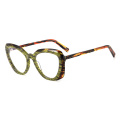 Lamination Acetate Frame For Woman Cat Eye Lamination Acetate Glasses Manufactory