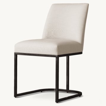 Modern Comfort Stainless Steel Emery Curved Back Dining Chair