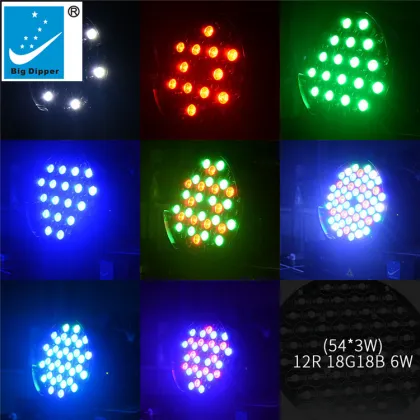 Big Dipper Betopper SevenStars Par Lights 54X3W DJ Stage LED Light RGBW 162Watt LP001 LP001-H